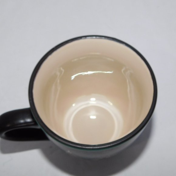 Set 2 Bass Pro Shops Brown Cream Teal stoneware Coffee Mugs Camping Tent Scene - Picture 4 of 5